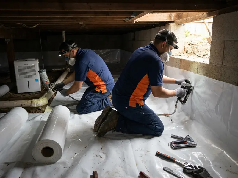 Crawl Space Encapsulation and Moisture Pest Barrier in Sacramento, CA
